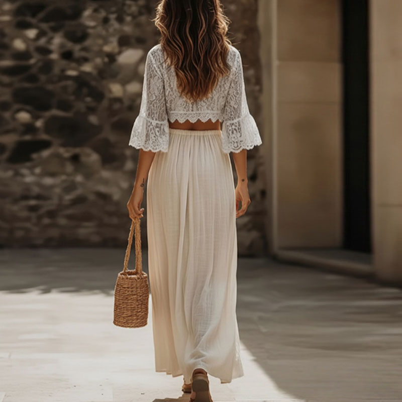 Womens Bohemian Lace Two Piece - огляд і ціна Formal Women'S Wear