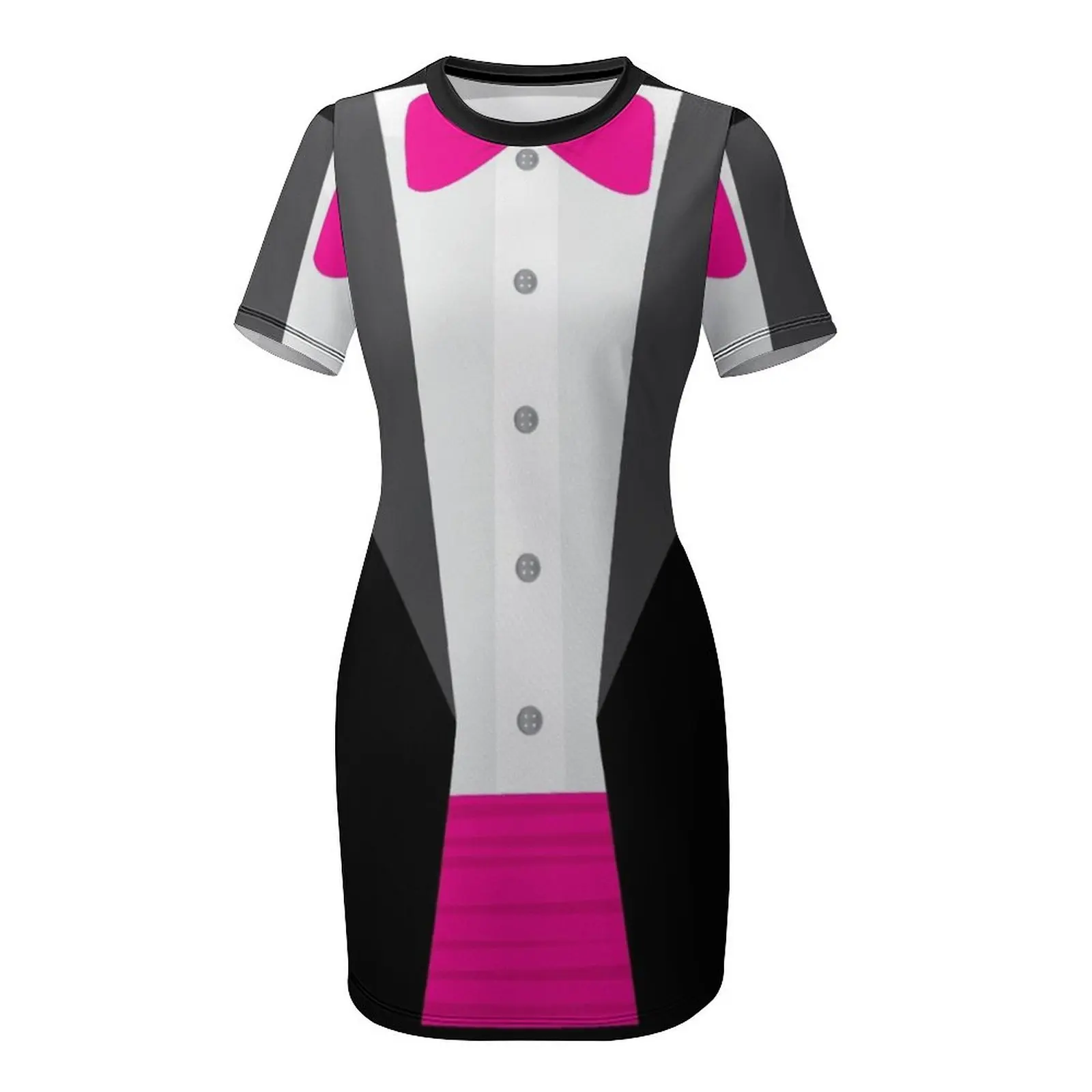 pink tux tuxedo Short-Sleeved  - огляд і ціна Formal Dress Female