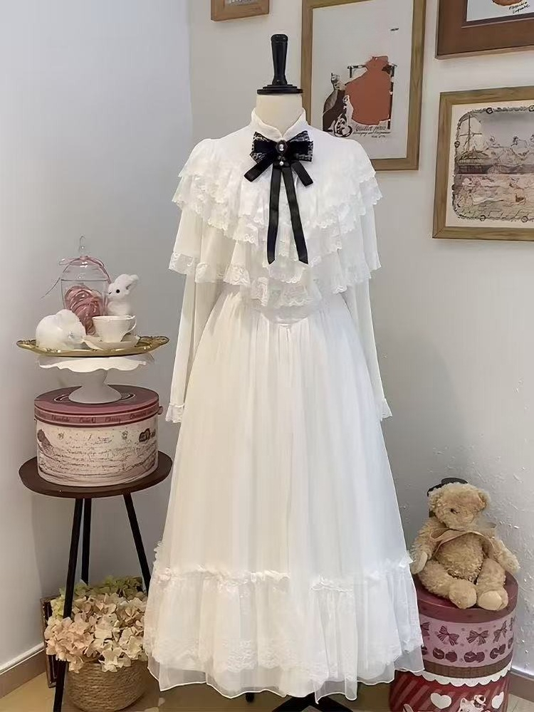 Japanese Short Sleeve Bow Lace - огляд і ціна Formal Women'S Wear