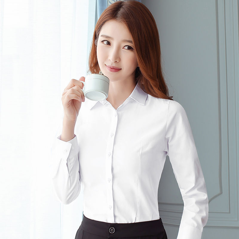Korean Slim Black White Blouse - огляд і ціна Women Formal Wear Black