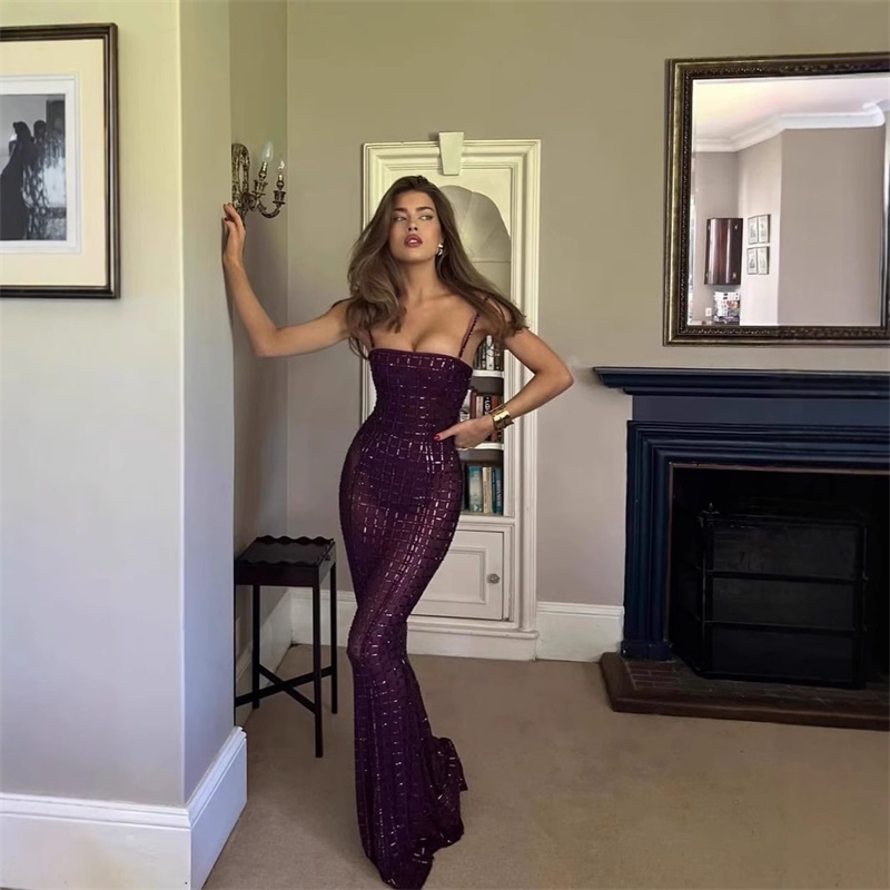 Purple Crystal Women Prom Dres - огляд і ціна Formal Wear Gowns For Women