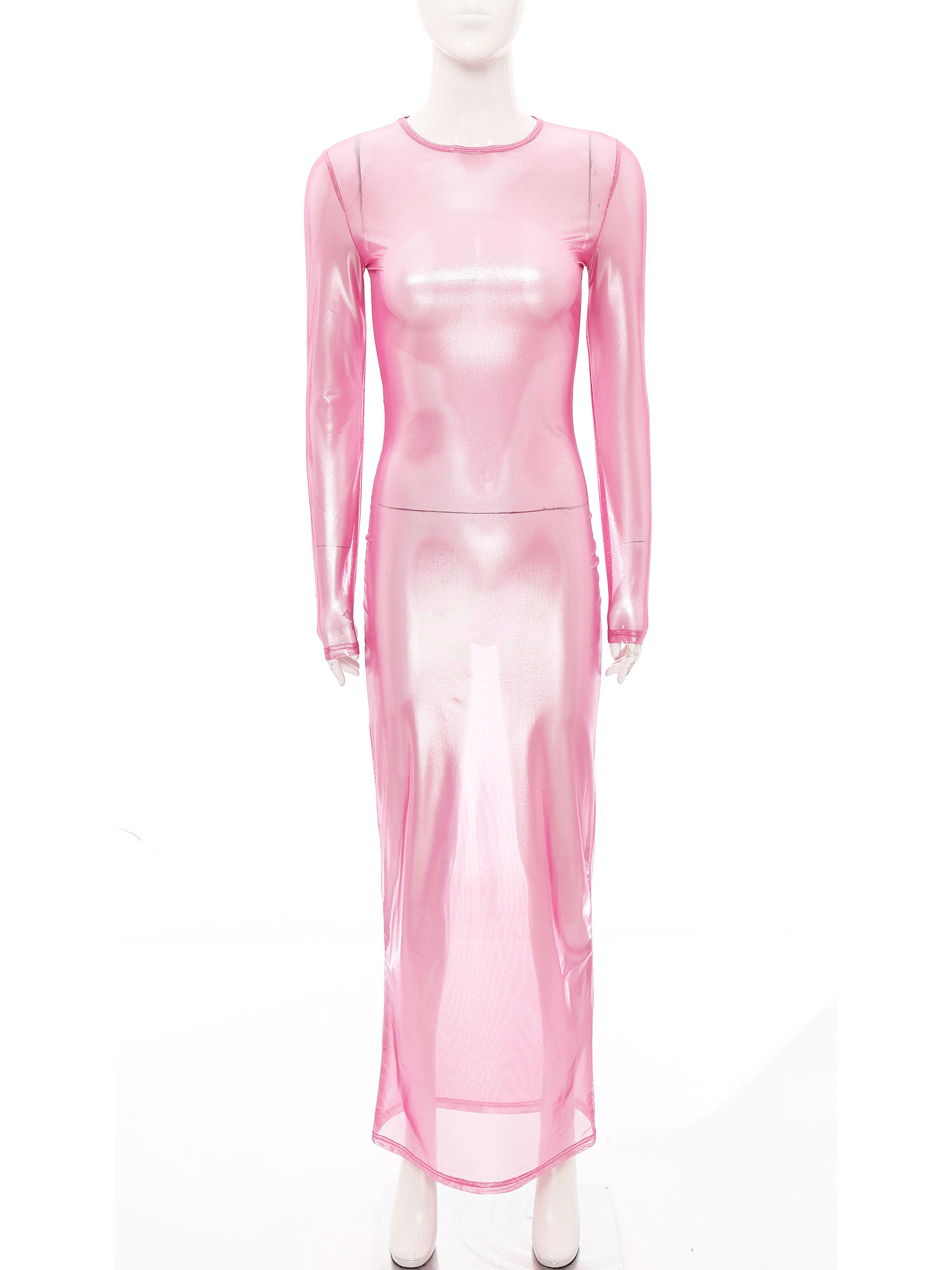 Womens Shiny Metallic Sheer Lo - огляд і ціна Formal Wear Gowns For Women